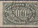 Germany - 1922 - Numbers - 5000 - Green - Numbers - Scott 208 - 0